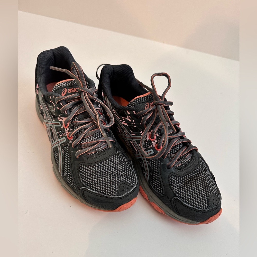ASICS Gel-Venture 6 Women’s 6.5 Black Pink Trail Sneakers